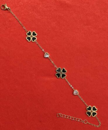 Anti Tarnish Bracelet - Black & Stone